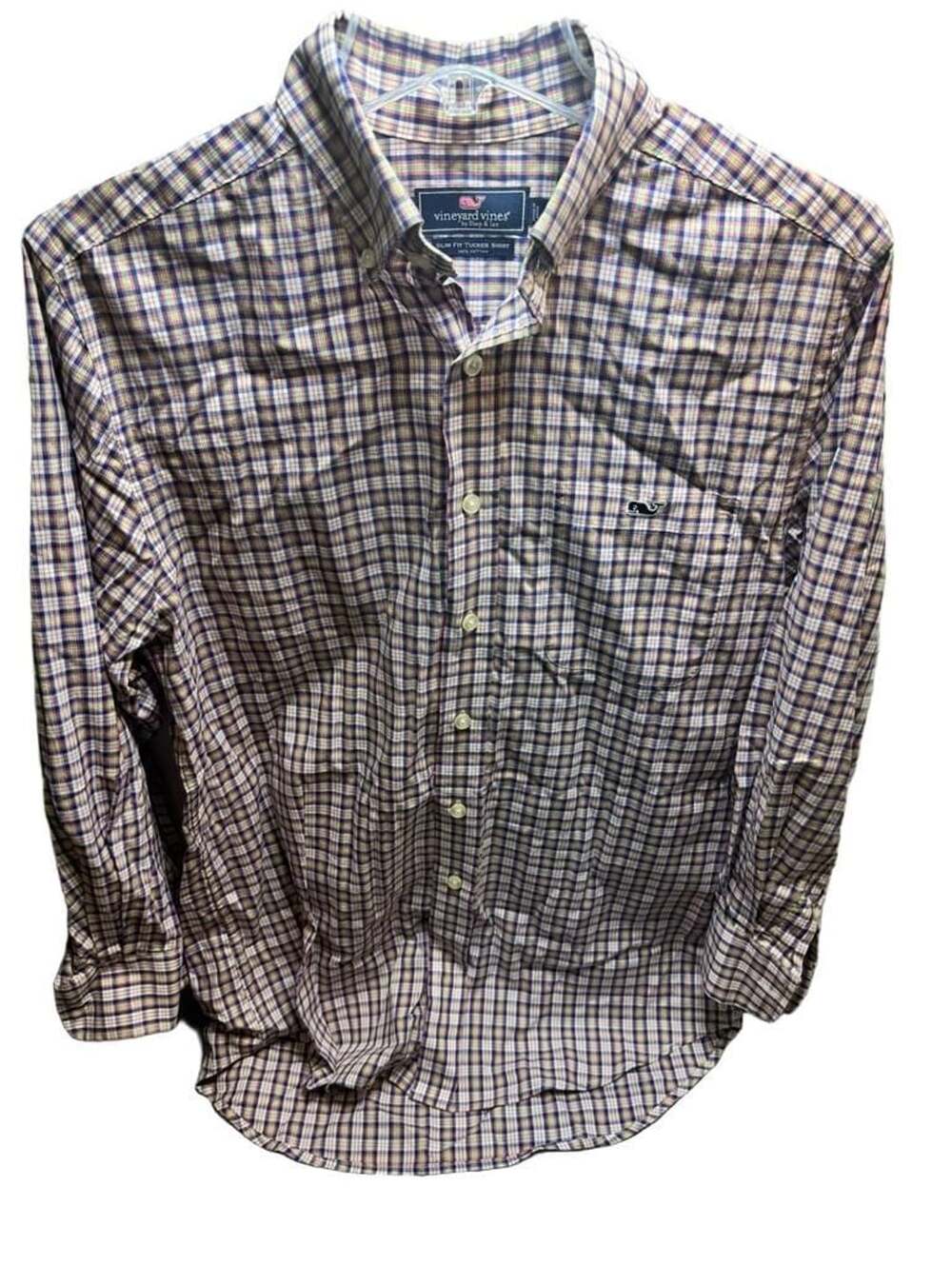 Vineyard Vines Slim Fit Tucker Shirt Size S Multicolor Plaid Cotton